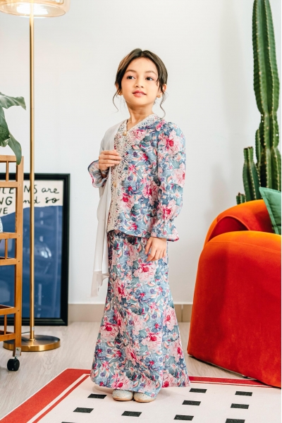Audree Kurung Mini in Blue