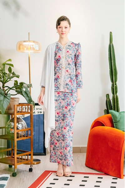 Audree Kurung Mini in Blue