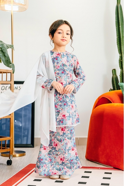 Leia Kurung Mini in Blue